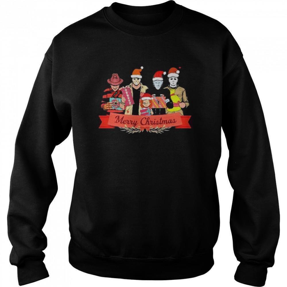 Horror Movie Characters Merry Christmas Halloween 2022 Fan Sweatshirt